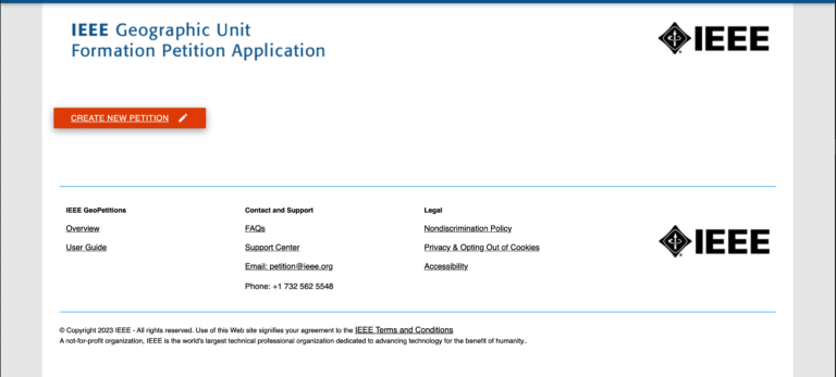 Petition portal sign-in page