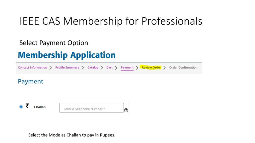 Step 7 — Complete payment for IEEE CAS membership