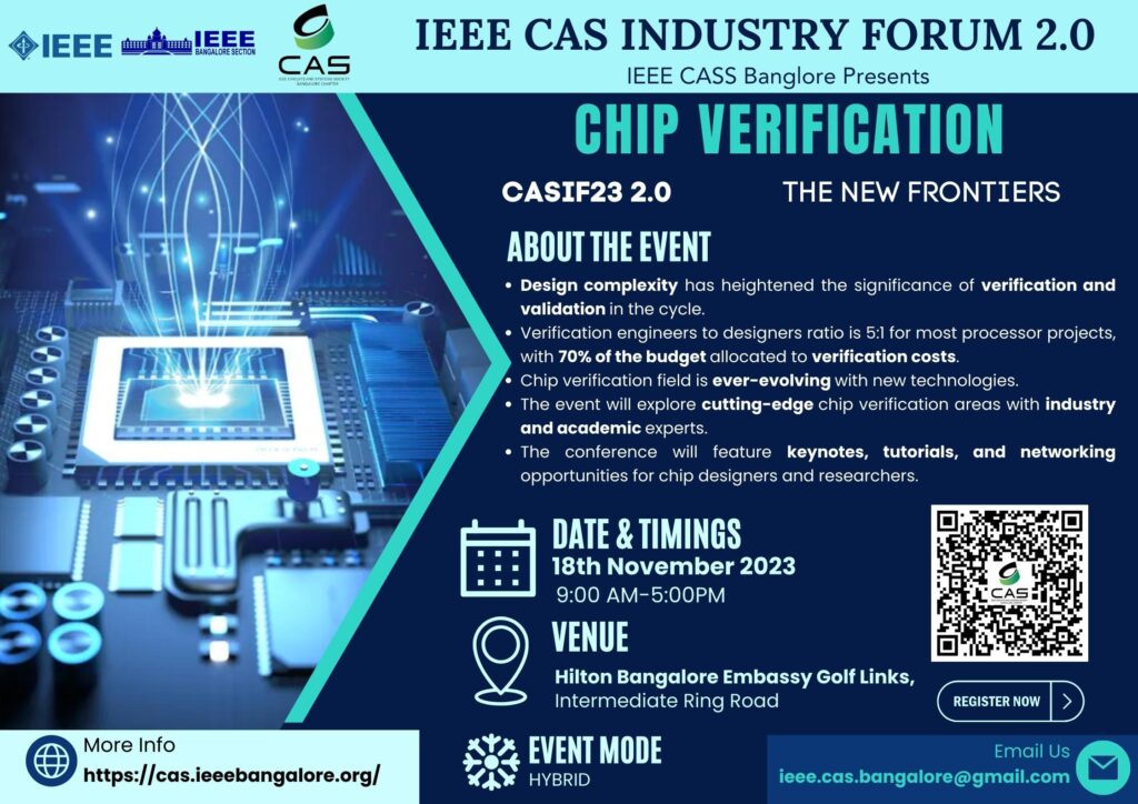 CASIF 2.0 poster — Chip Verification: The New Frontiers, 18 November 2023