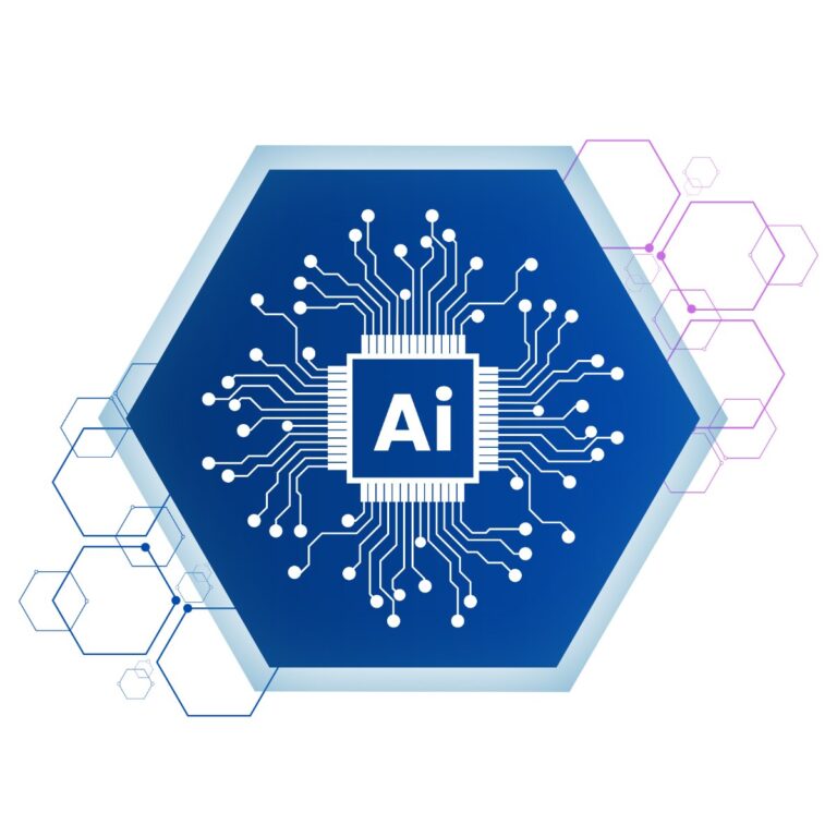 CAS Seasonal School 2025 emblem — AI chip in a hexagon